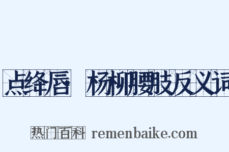 点绛唇·杨柳腰肢反义词是什么意思的图片